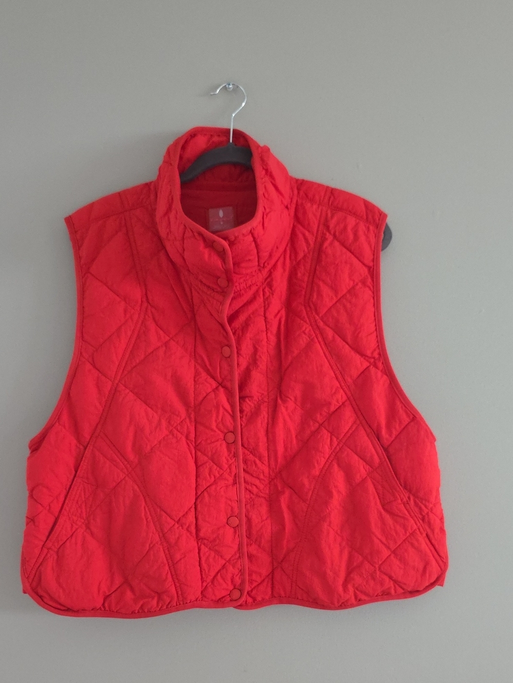 FP Movement Quinn Quilted Red Sleeveless Puffer Vest
